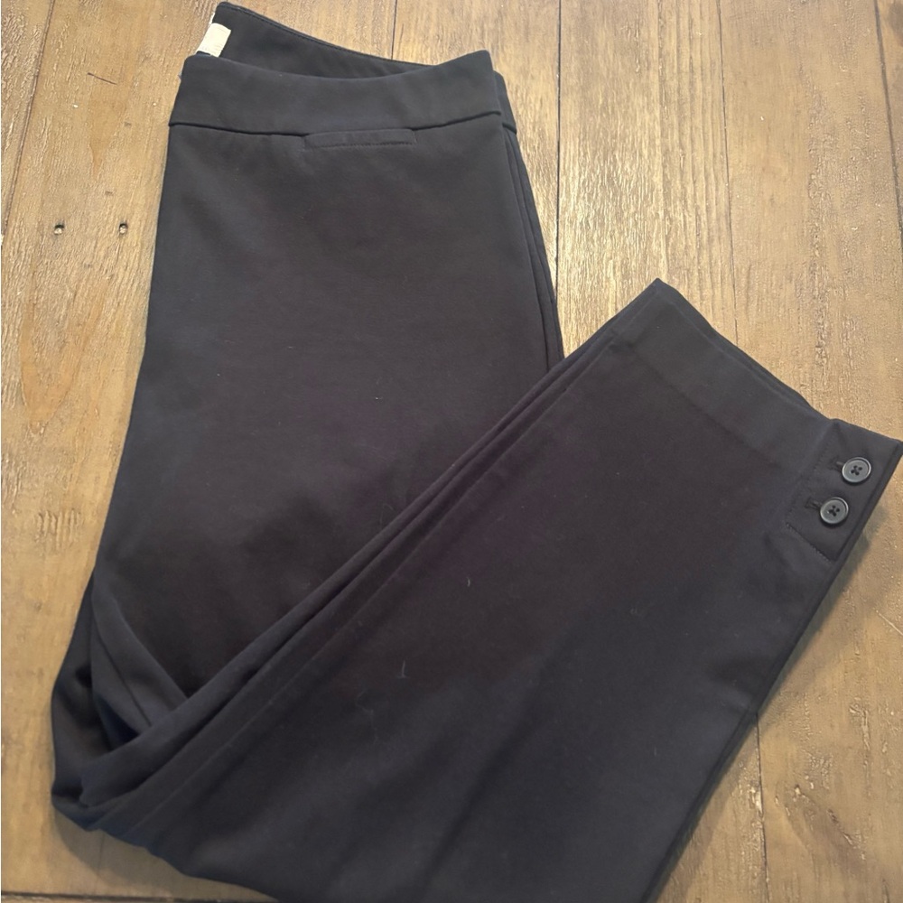 Talbots curvy black crop pants 8